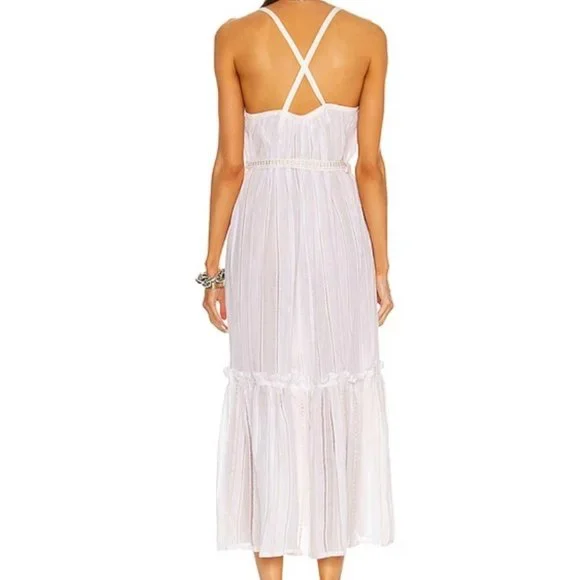 Lemlem Kelali White Sleeveless Maxi SunDress Size L - Picture 3 of 6